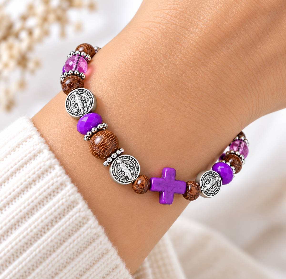 ✞ Divine Protection ✞ Bracelet Saint Benoît