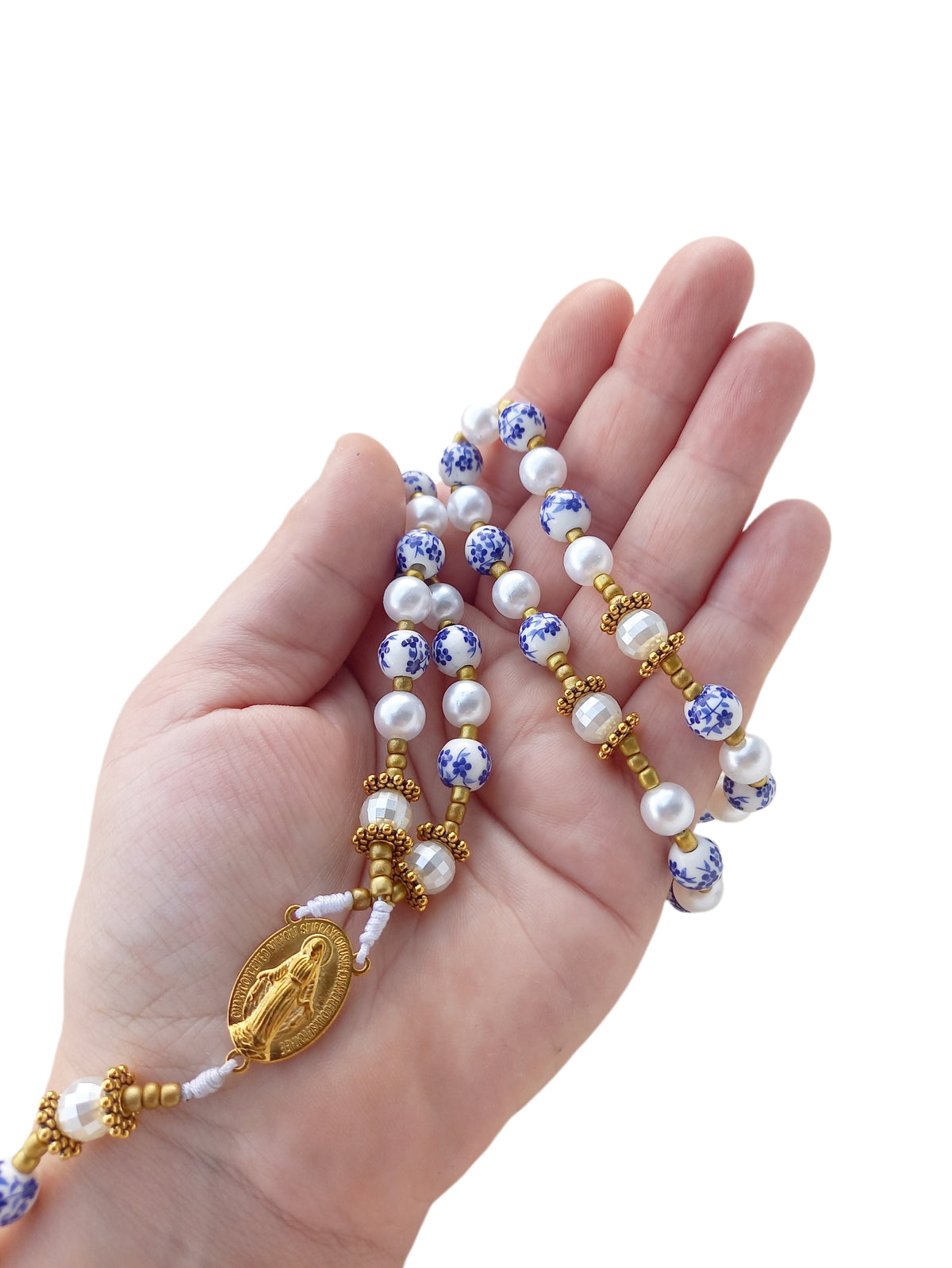 ✞ Matin de Lourdes ✞ Chapelet collier artisanal