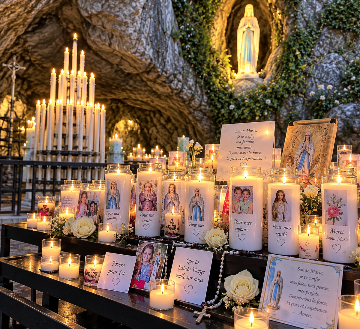 Faire déposer un cierge personnalisé au Sanctuaire de Lourdes