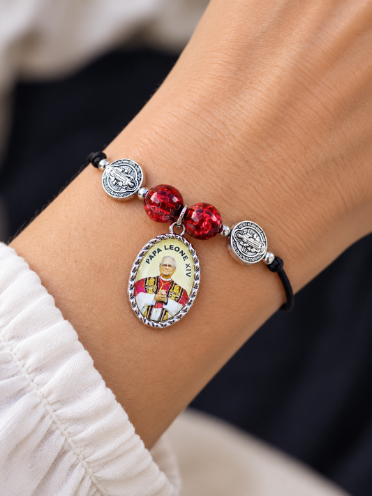 ✞ Pape Léon XIV ✞ Bracelet artisanal Saint-Père Léon XIV