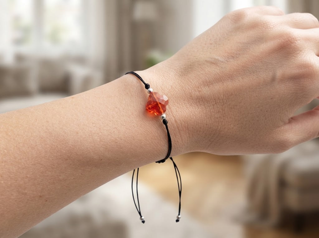 ✞ Suerte ✞   Bracelet artisanal modèle orange irisé