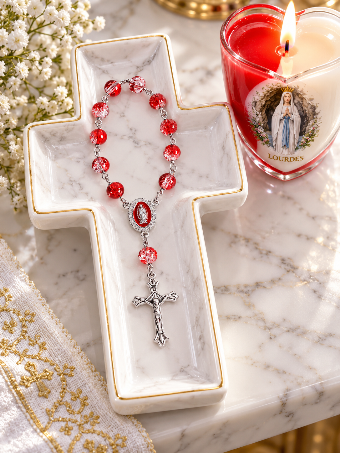 ✞ Protection Mariale ✞  Chapelet de poche dizainier