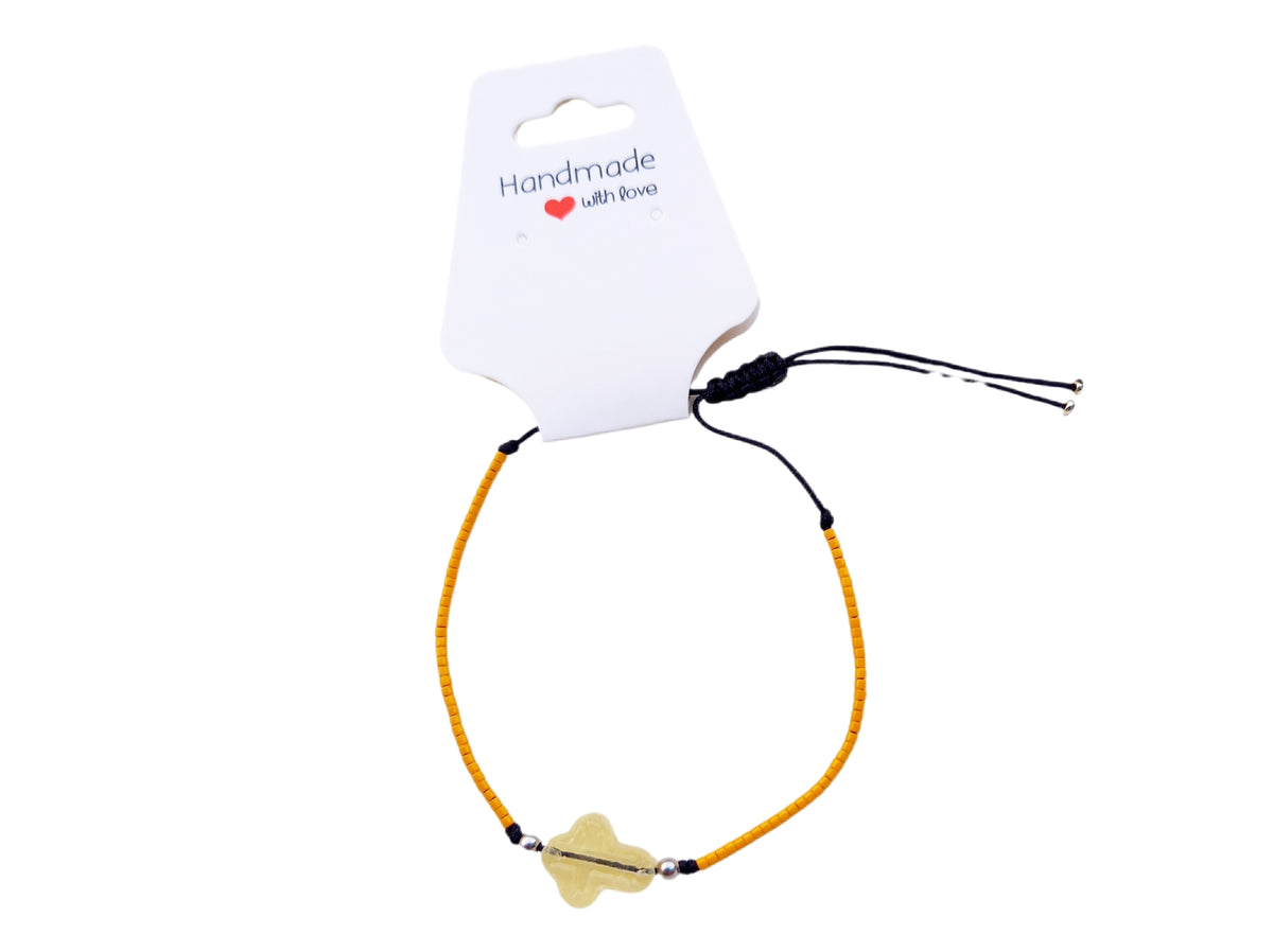 ✞  Bonita Cruz ✞   Bracelet artisanal modèle jaune soleil