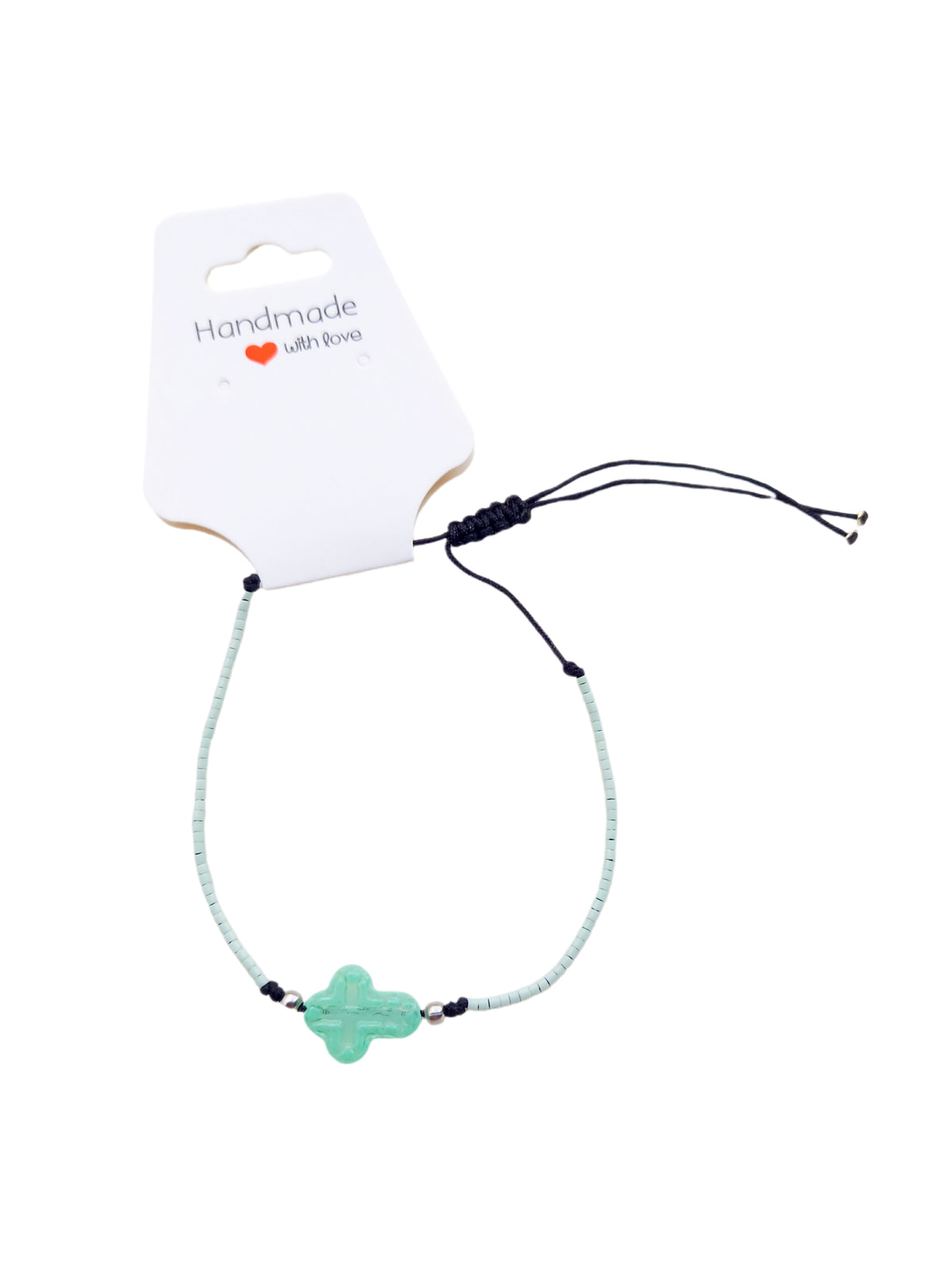 ✞  Bonita Cruz ✞   Bracelet artisanal modèle vert menthe clair