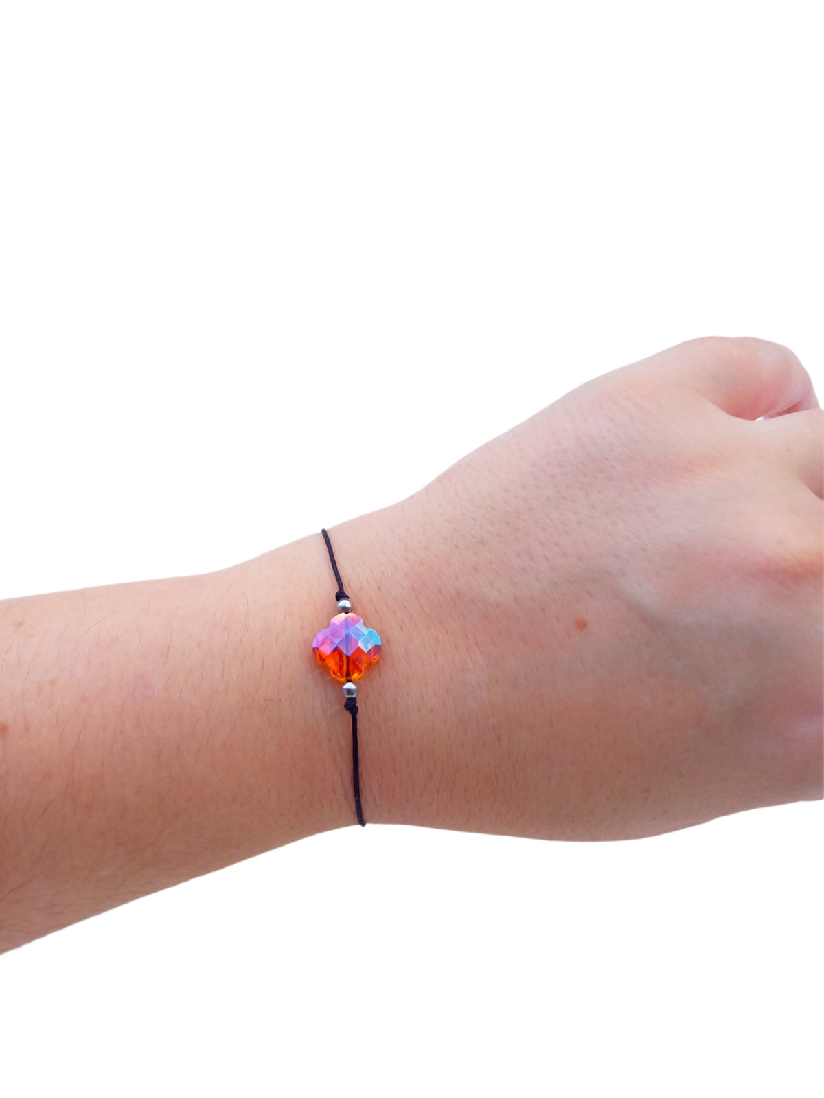 ✞ Suerte ✞   Bracelet artisanal modèle orange irisé