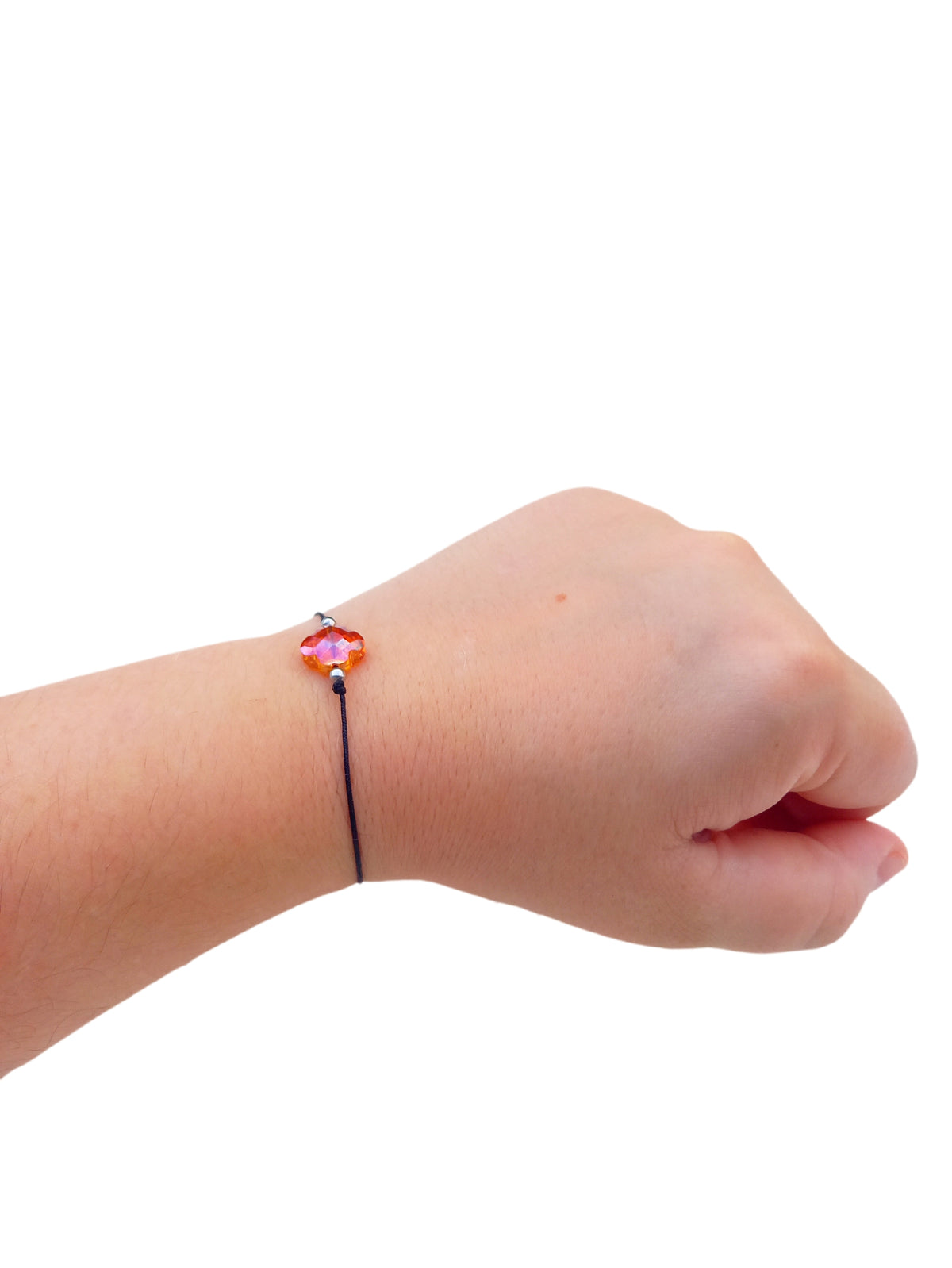 ✞ Suerte ✞   Bracelet artisanal modèle orange irisé
