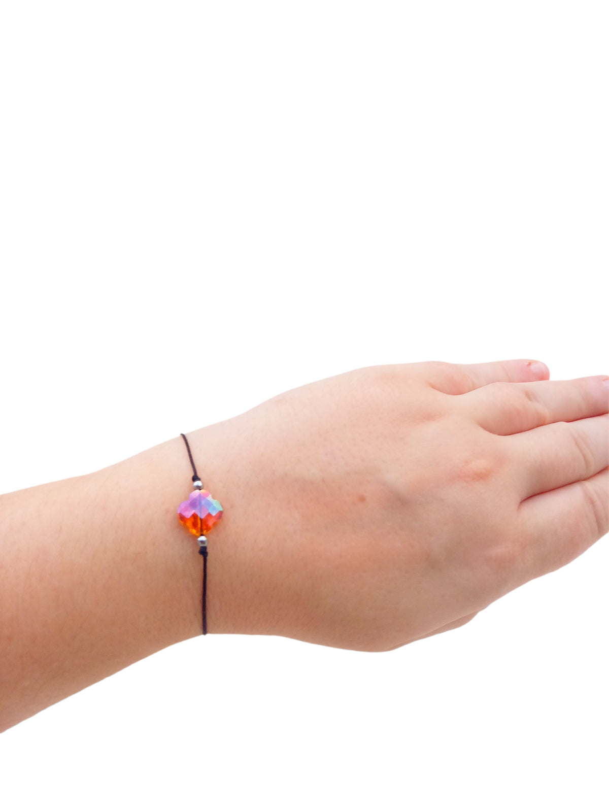 ✞ Suerte ✞   Bracelet artisanal modèle orange irisé