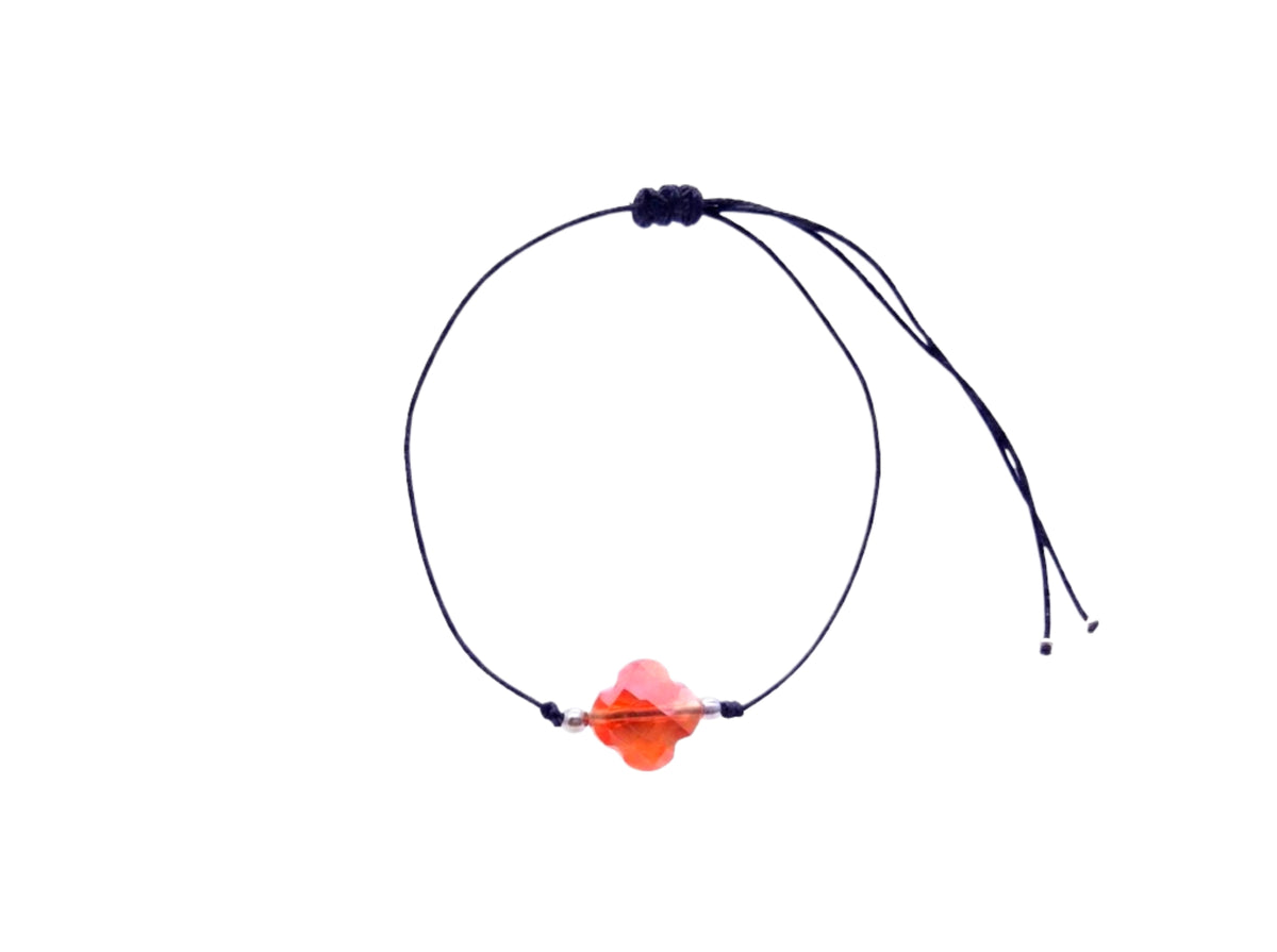 ✞ Suerte ✞   Bracelet artisanal modèle orange irisé