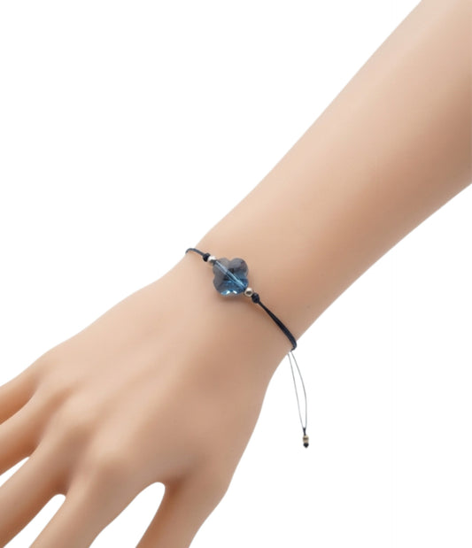 ✞ Suerte ✞   Bracelet artisanal modèle bleu irisé