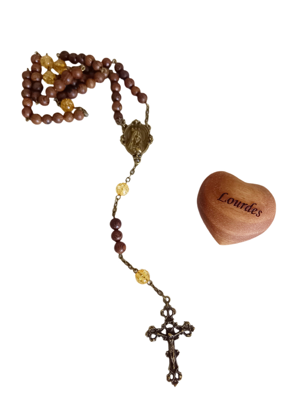 ✞ Lumineuse Lourdes ✞   Chapelet artisanal
