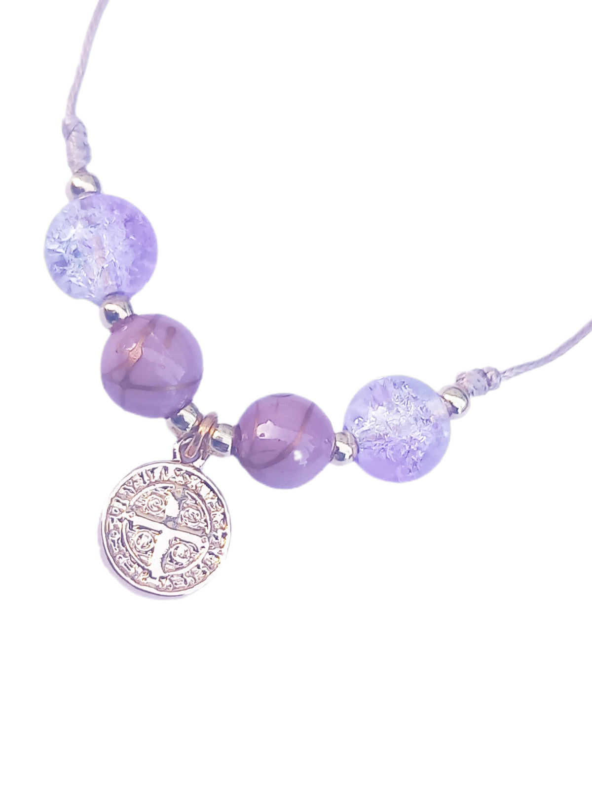 ✞ Saint Benoît ✞   Bracelet artisanal plaqué or 18 K et 2 en 1 (réversible)