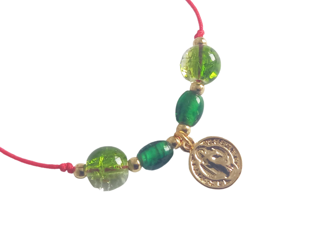 ✞ Saint Benoît ✞   Bracelet artisanal plaqué or 18 K et 2 en 1 (réversible)