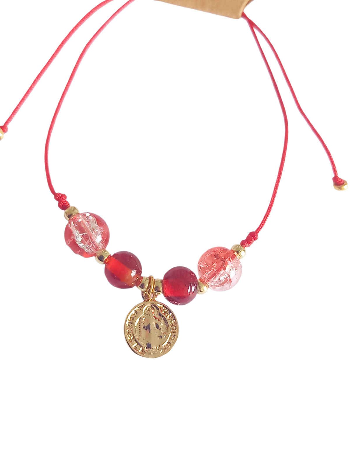 ✞ Saint Benoît ✞   Bracelet artisanal plaqué or 18 K et 2 en 1