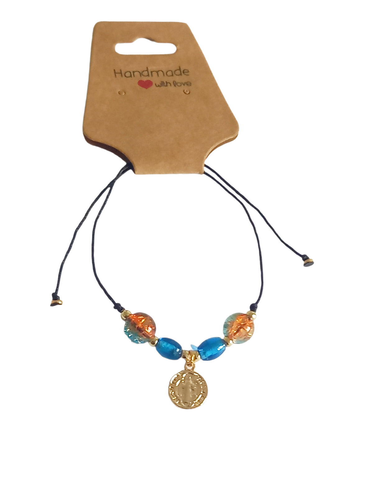 ✞ Saint Benoît ✞   Bracelet artisanal plaqué or 18 K et 2 en 1 ( réversible)
