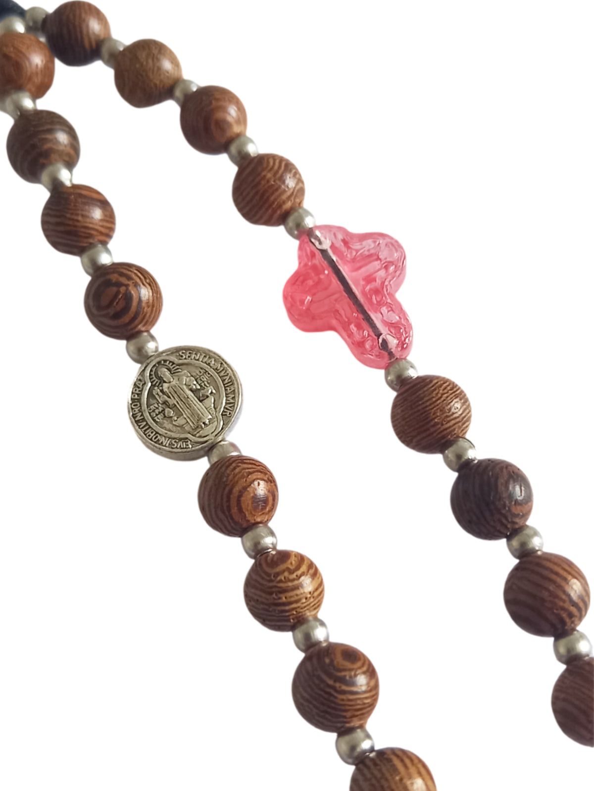 ✞ Protection de St Benoît ✞  Bijou de téléphone artisanal style mini chapelet