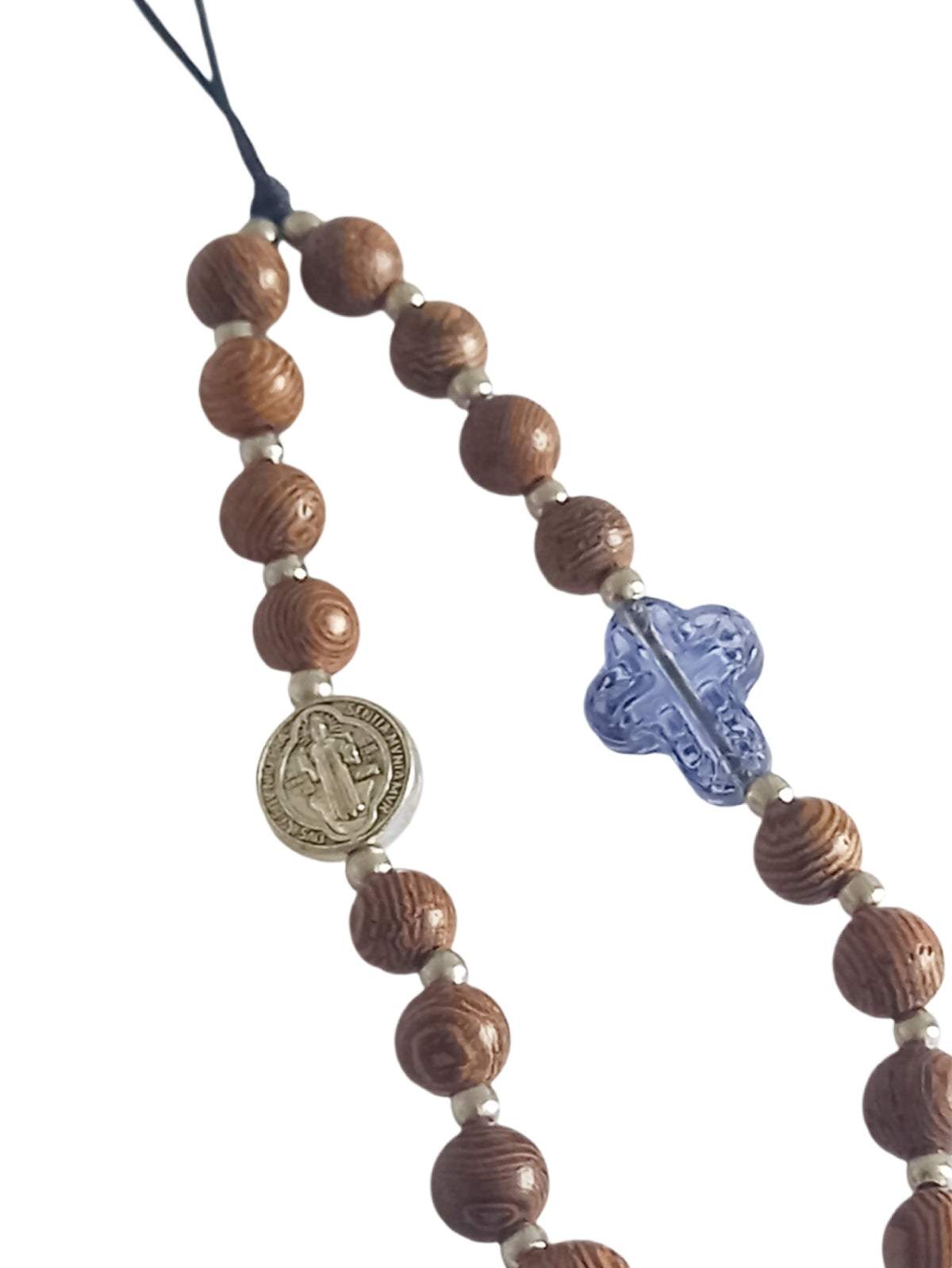 ✞ Protection de St Benoît ✞  Bijou de téléphone artisanal style mini chapelet