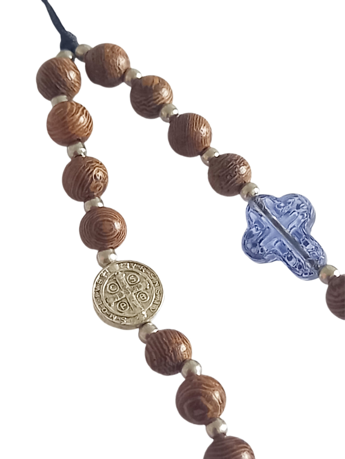 ✞ Protection de St Benoît ✞  Bijou de téléphone artisanal style mini chapelet