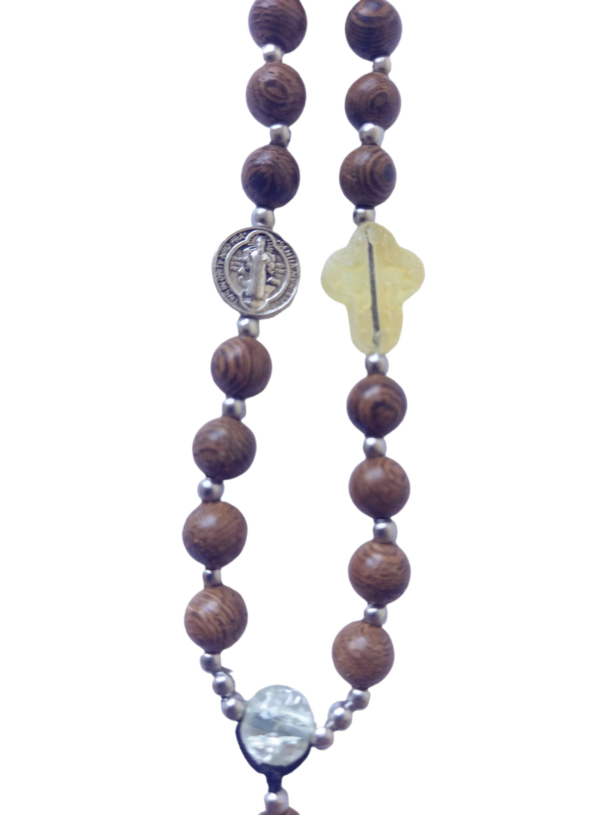 ✞ Protection de St Benoît ✞  Bijou de téléphone artisanal style mini chapelet