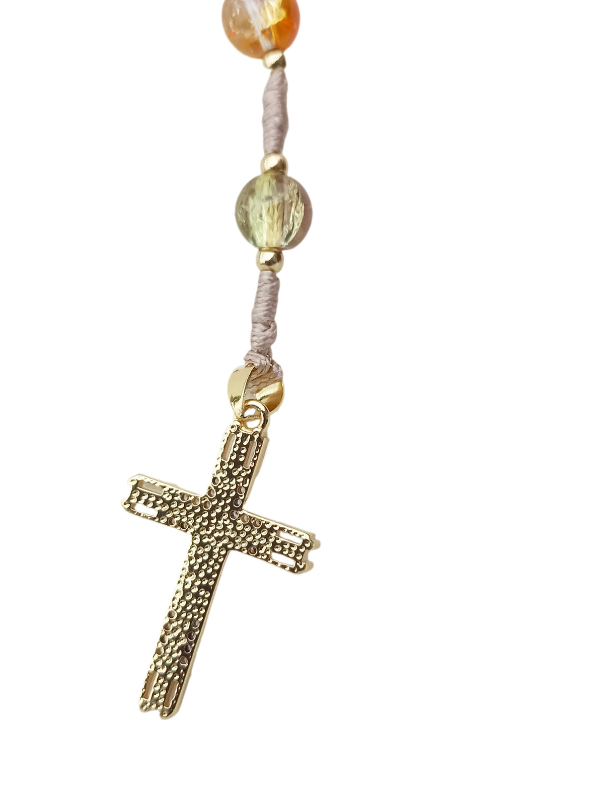 ✞ Rosarium Solare Virginis ✞   Chapelet artisanal plaqué or 18 carats