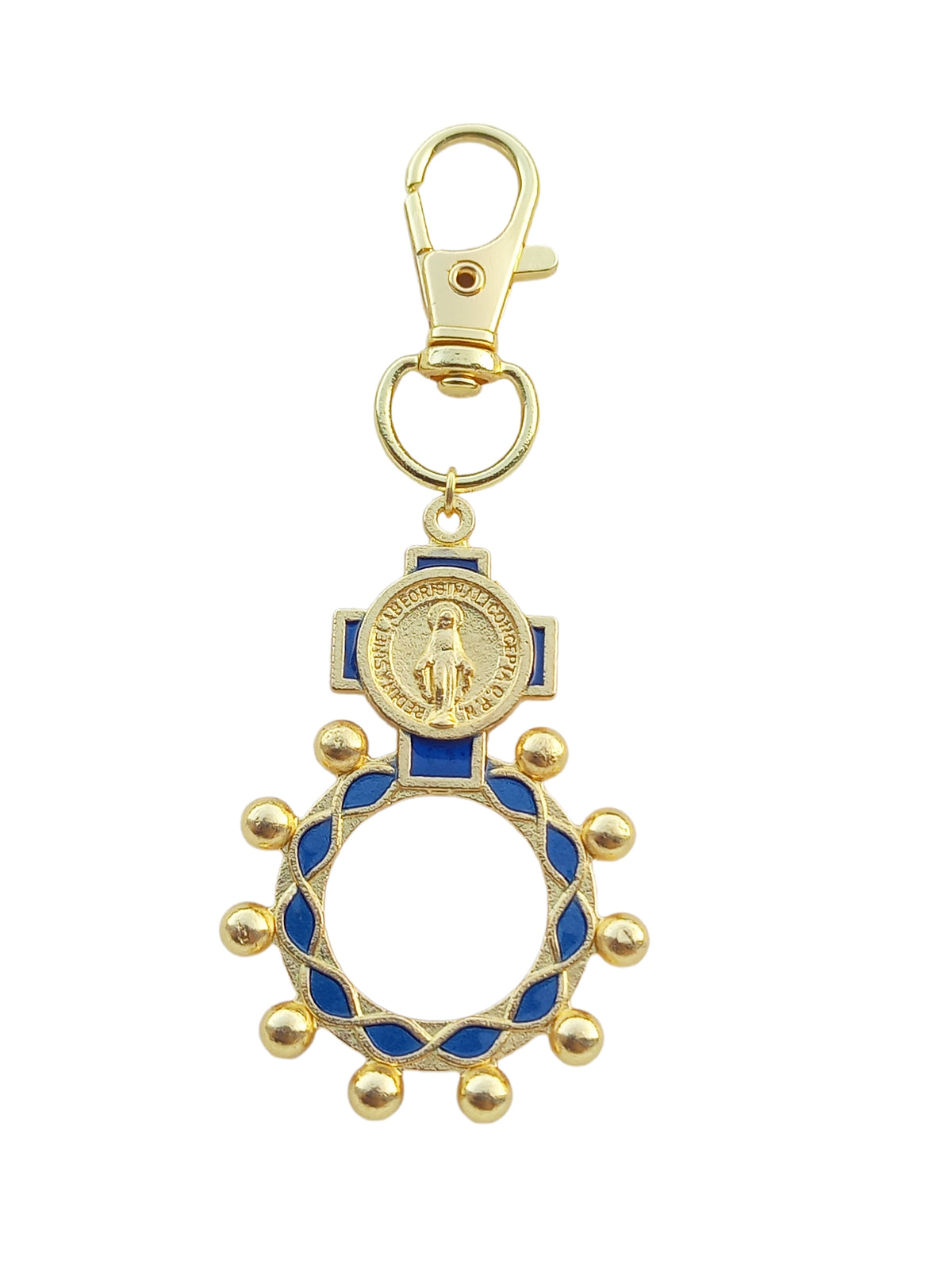 ✞ Vierge Marie ✞ Porte-clefs bague dizainier