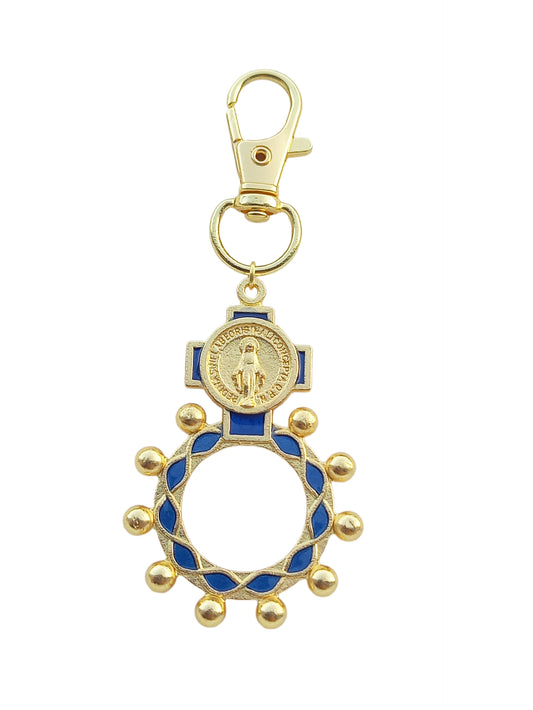 ✞ Vierge Marie ✞ Porte-clefs bague dizainier