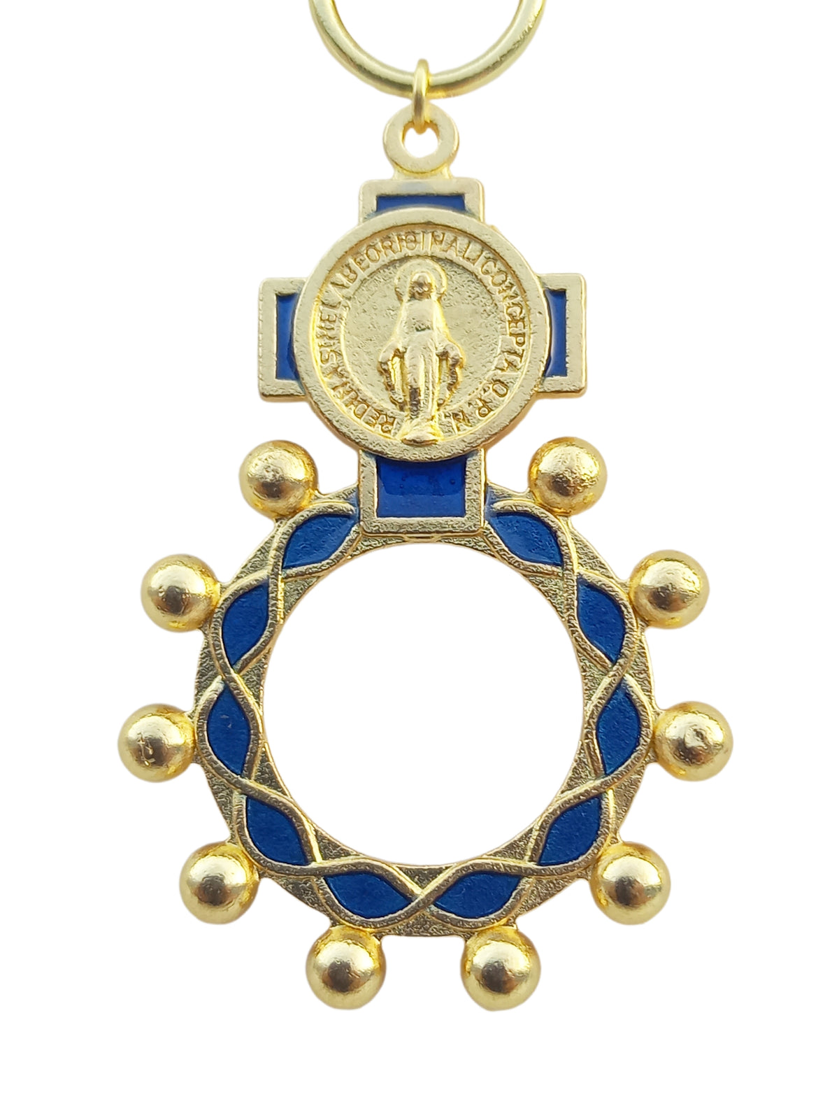 ✞ Vierge Marie ✞ Porte-clefs bague dizainier