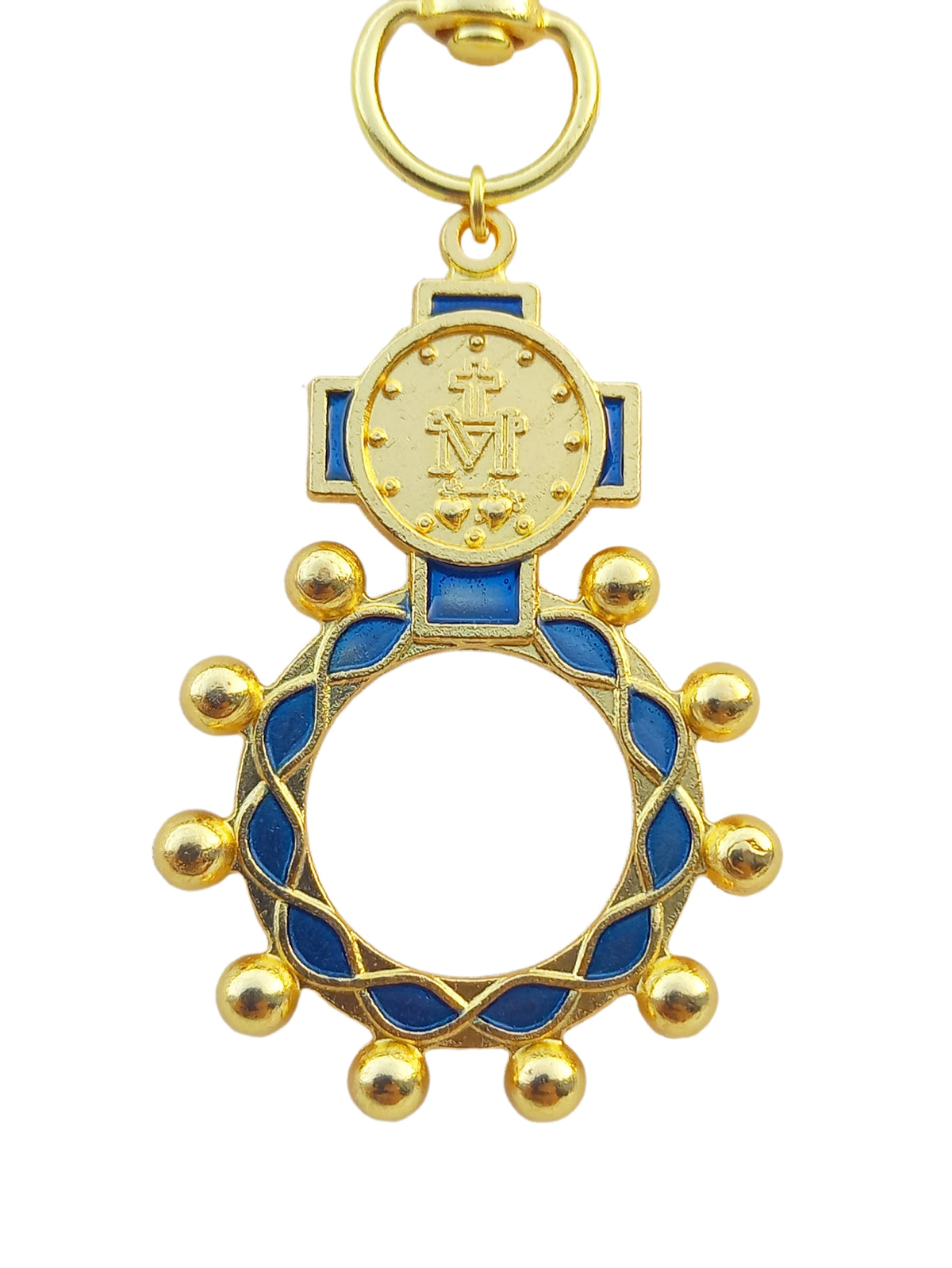 ✞ Vierge Marie ✞ Porte-clefs bague dizainier