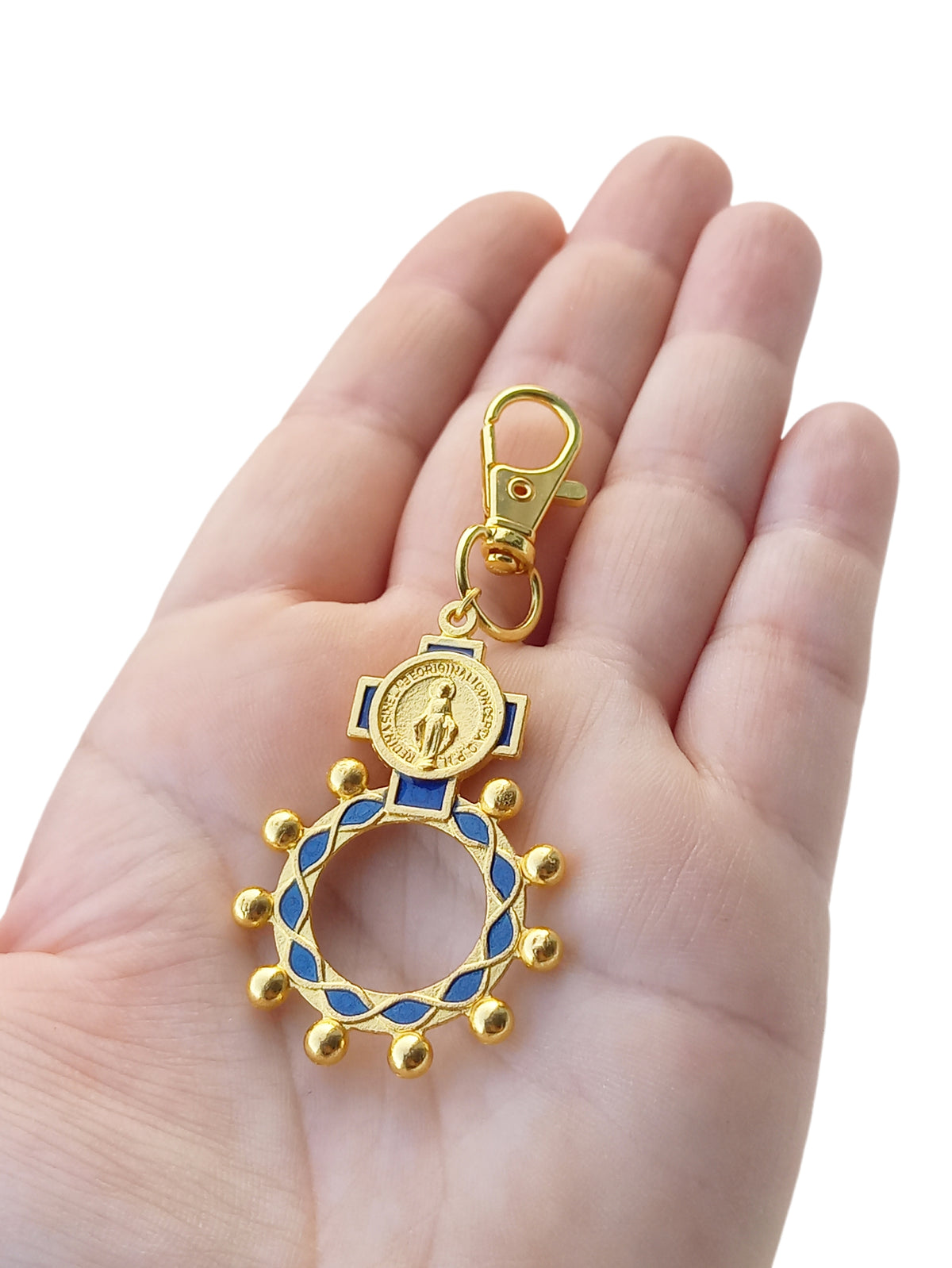 ✞ Vierge Marie ✞ Porte-clefs bague dizainier