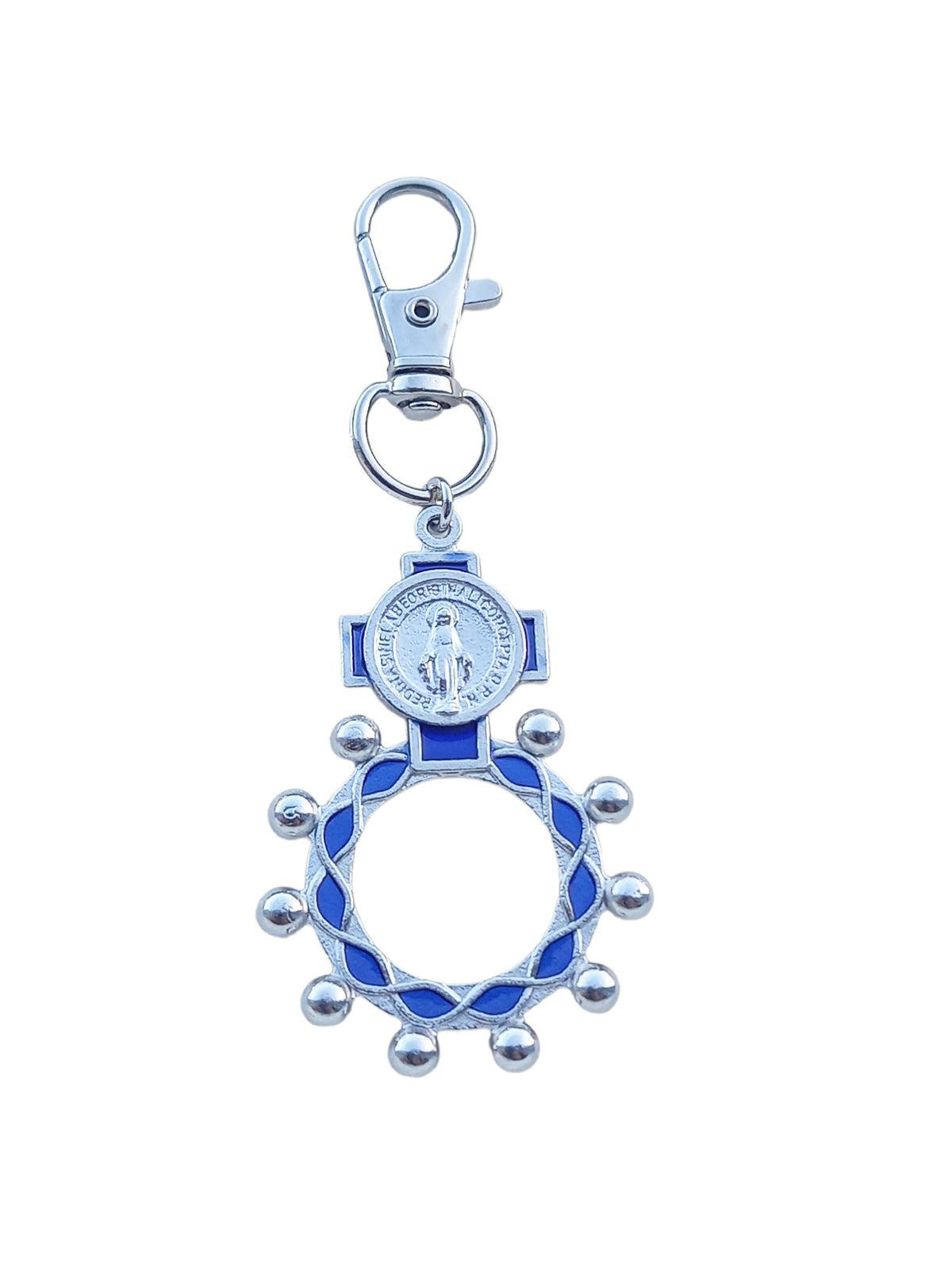✞ Vierge Marie ✞ Porte-clefs bague dizainier