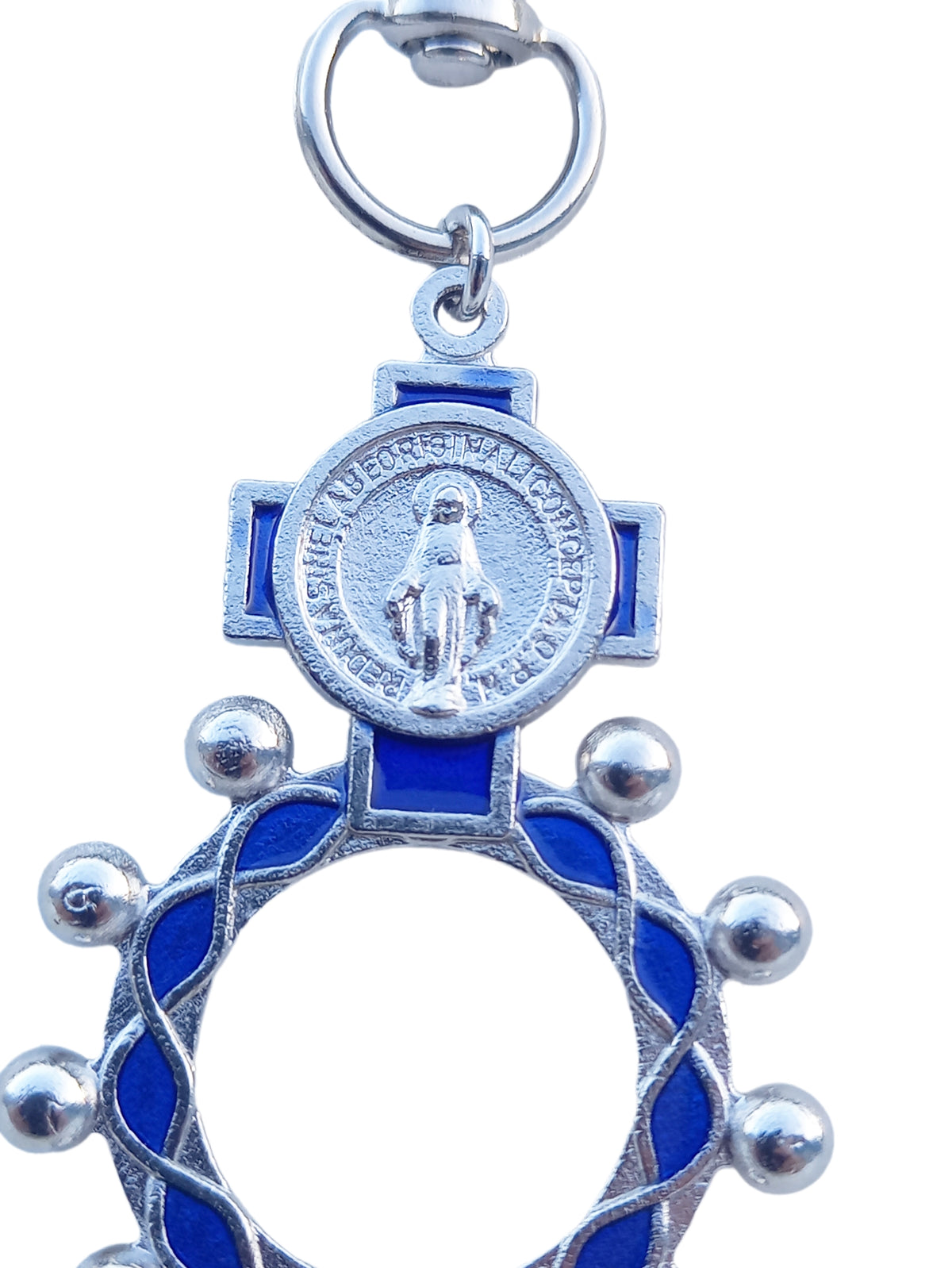 ✞ Vierge Marie ✞ Porte-clefs bague dizainier
