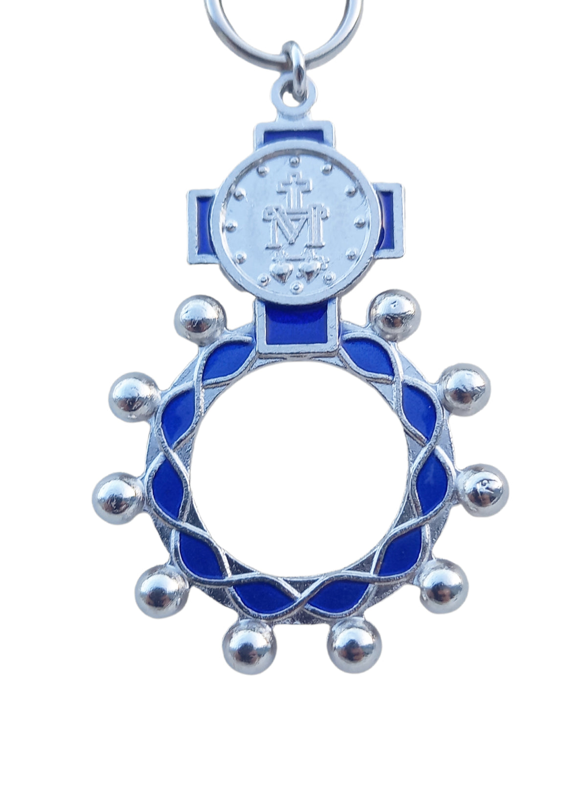 ✞ Vierge Marie ✞ Porte-clefs bague dizainier