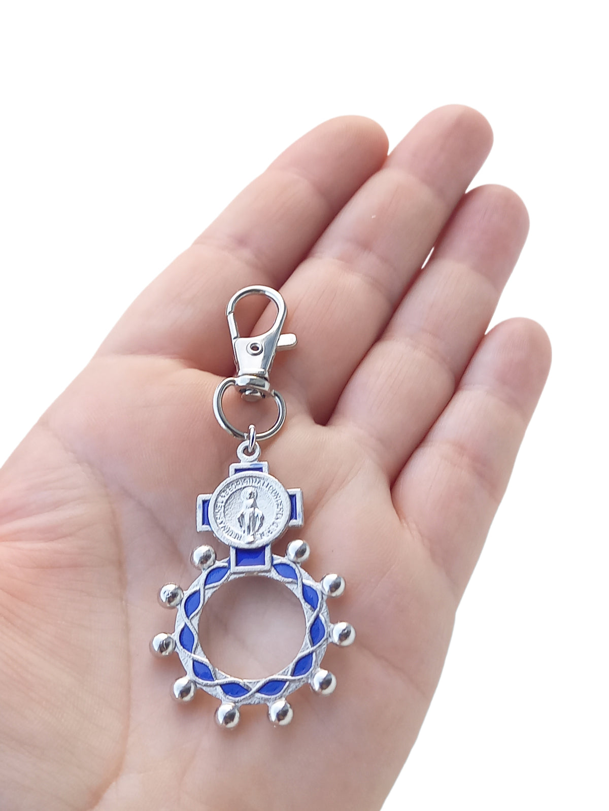 ✞ Vierge Marie ✞ Porte-clefs bague dizainier