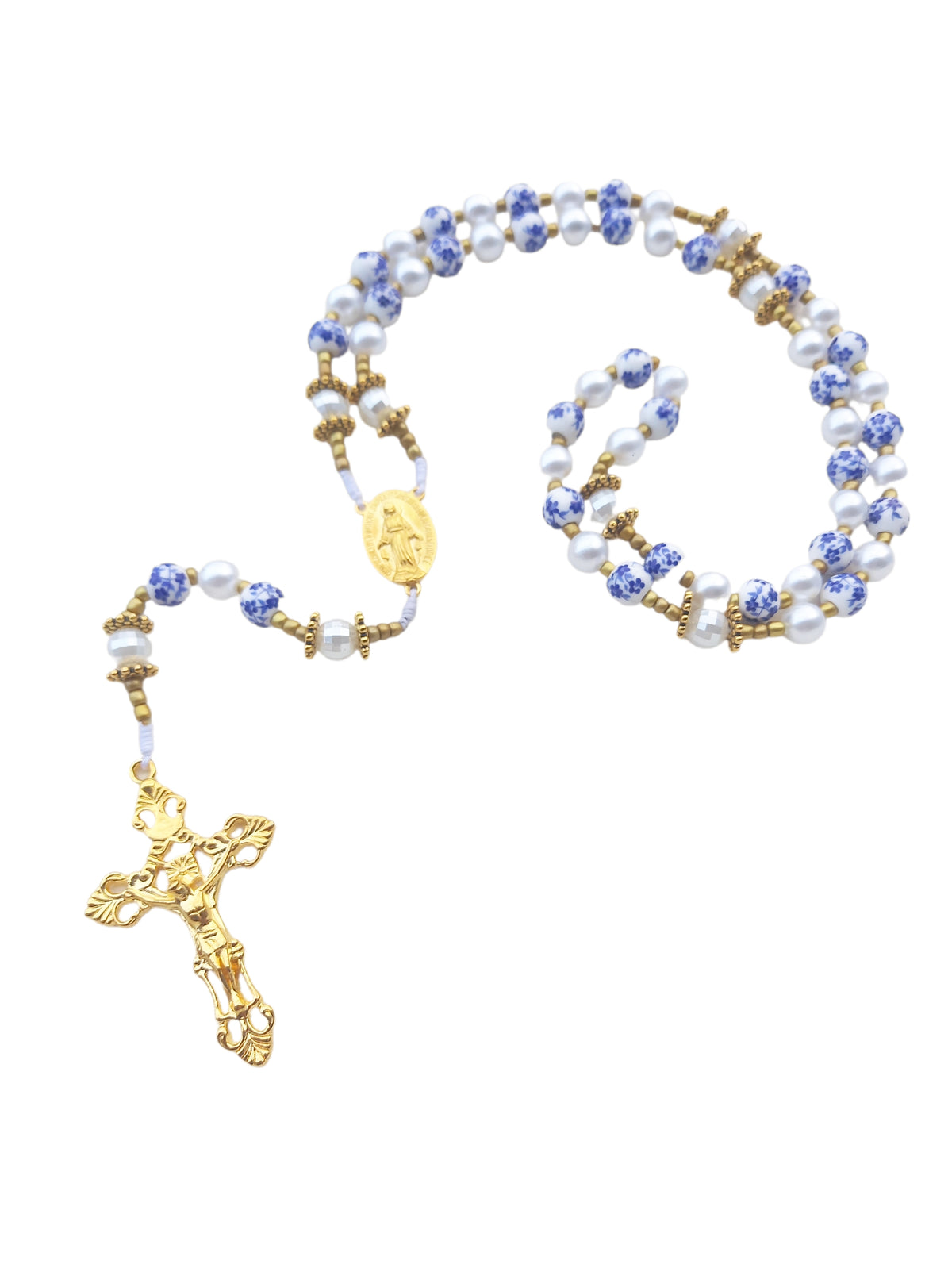 ✞ Matin de Lourdes ✞   Chapelet collier artisanal