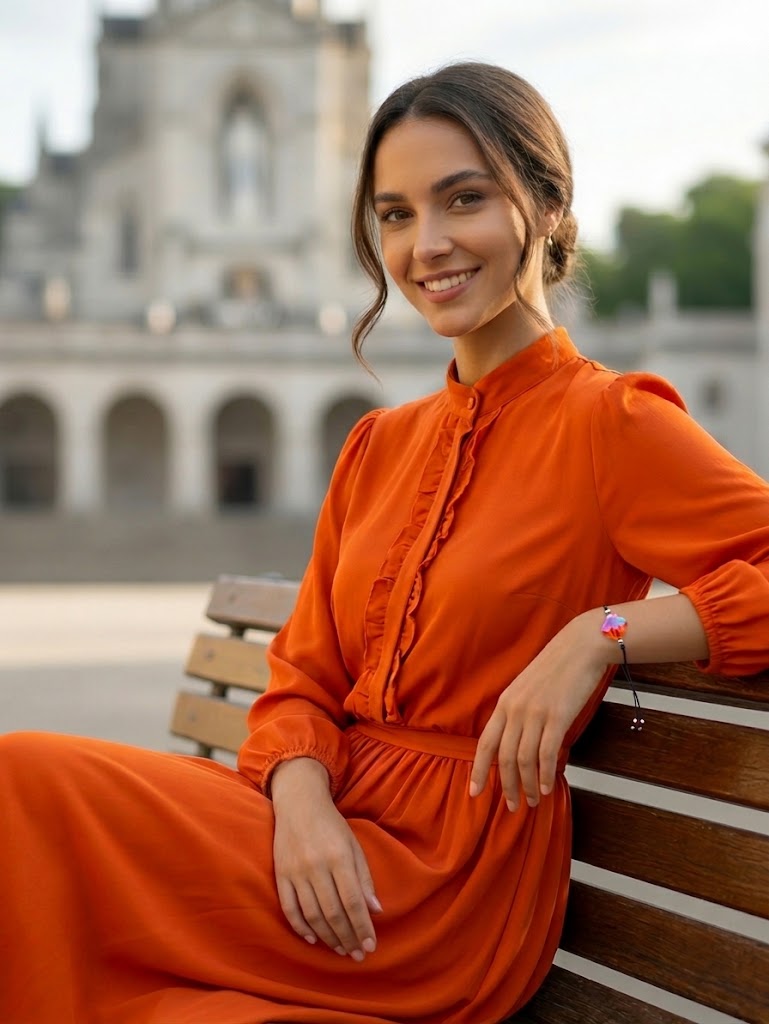 ✞ Suerte ✞   Bracelet artisanal modèle orange irisé