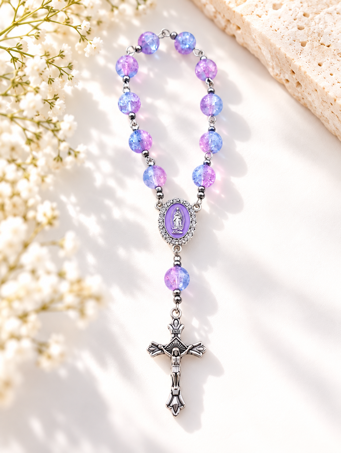 ✞ Protection Mariale ✞  Chapelet de poche double dizainier