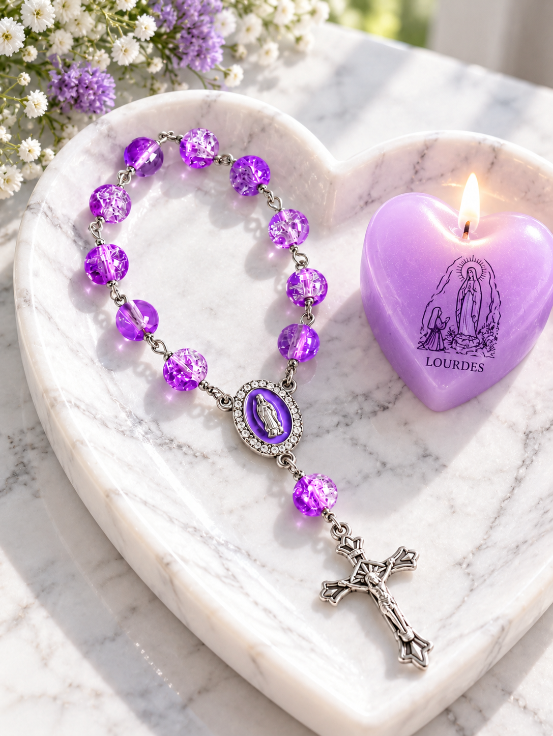 ✞ Protection Mariale ✞  Chapelet de poche dizainier