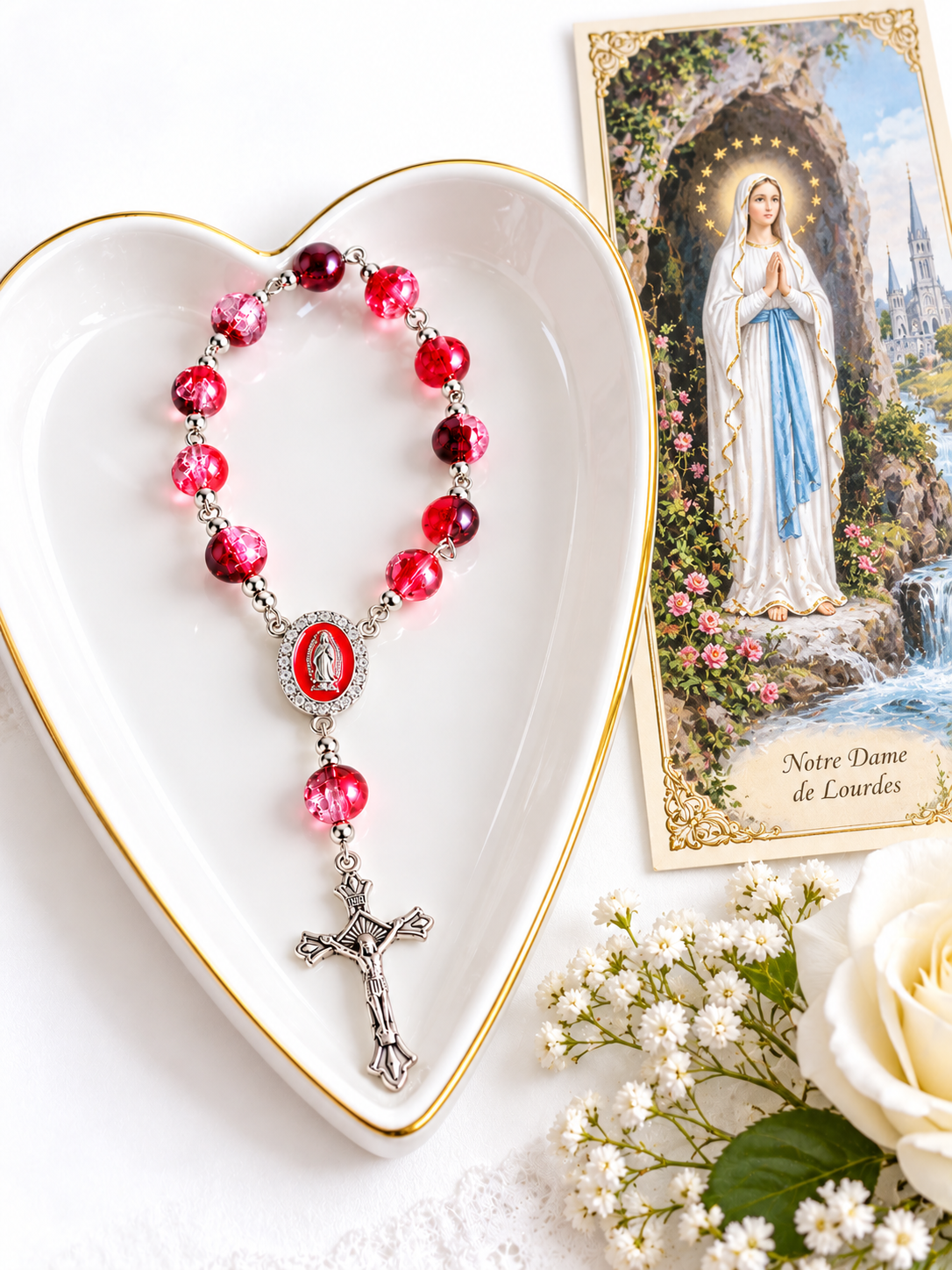 ✞ Protection Mariale ✞  Chapelet de poche dizainier