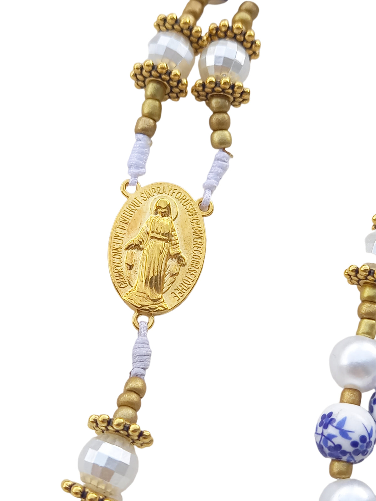 ✞ Matin de Lourdes ✞   Chapelet collier artisanal
